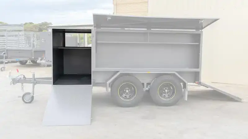 Mower box shelf & side access door 